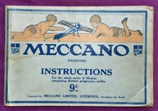 Meccano instructions whole for sale  WORCESTER