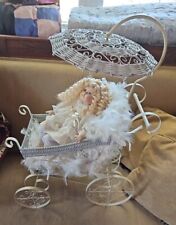carriage doll wicker white for sale  Temple