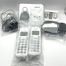 Used, Panasonic KX-TGD8B 2 Handset Cordless Phone Answering System Caller ID Open Box for sale  Shipping to South Africa