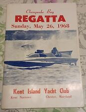 Usado, 1968 Chesapeake Bay Regata Speed Boat Racing Program Kent Island Yacht Club MD comprar usado  Enviando para Brazil