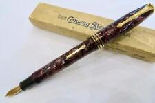 CONWAY STEWART 58 FOUNTAIN PEN BURGUNDY HATCHED TRIPLE BANDS C1950 FLAGSHIP PEN for sale  Shipping to South Africa