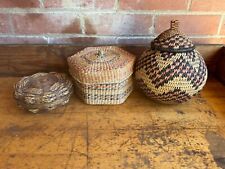 Group of Reeded Hand Woven Baskets Zulu Ukhamba Nesting Possibly American Indian for sale  Shipping to South Africa