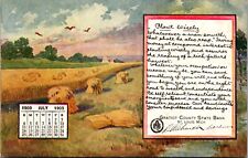 St. Louis Michigan Gratiot County St. Bank 1909 Calendar Postcard segunda mano  Embacar hacia Mexico