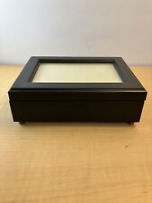 Caja de fotos de madera negra con vidrio para almacenamiento de imágenes y caja de música 4 X 6 segunda mano  Embacar hacia Argentina