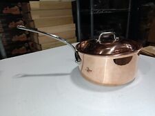 Used, Mauviel M'6S 2.7mm Copper Sauce Pan W/Lid & Cast Stainless Steel Handle, 3.4-Qt for sale  Shipping to South Africa