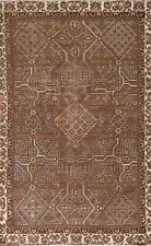 Tapete de área vintage marrom/marfim Bakhtiari tribal tradicional feito à mão 6'x9' comprar usado  Enviando para Brazil