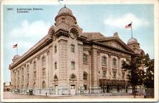 Denver Colorado Postcard Auditorium Vintage 1915 BM for sale  Shipping to South Africa