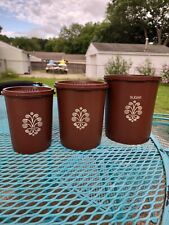 vintage tupperware canisters brown for sale  Louisville