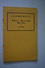 Compost; What Is it How Its Made What it Does H H Koepf 1988 Bio-dynamic Farming for sale  Shipping to South Africa