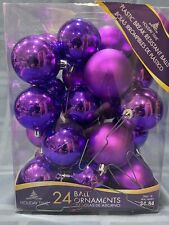 24pcs christmas purple for sale  New Ipswich