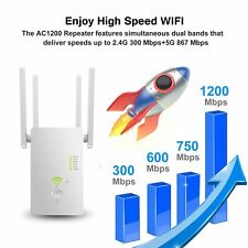 Repetidor extensor WiFi amplificador de alcance roteador amplificador de sinal sem fio 1200Mbps comprar usado  Enviando para Brazil