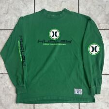 Camiseta vintage Hurley Int para hombre grande en L verde años 90 y2K manga corta patín de surf segunda mano  Embacar hacia Argentina