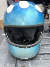 Vintage 1975 Bell Star Helmet Bell Helmets  Size 7 1/4 Custom  Blue Flames for sale  Shipping to South Africa