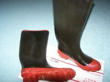 Used, Men's Black W/Red Trim Mid Calf Weather Spirits Waterproof Rubber Boots Sz 8M  for sale  Bardstown