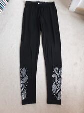 Schwarze leggings straß gebraucht kaufen  Wiesbaden