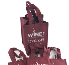 Usado, 4 portadores de botellas de vino contienen 4 botellas (16 en total) bolso reutilizable ecológico segunda mano  Embacar hacia Argentina
