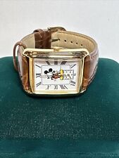 Usado, Reloj Mickey Mouse Vintage Disney Time Works con correa de cuero genuino segunda mano  Embacar hacia Argentina