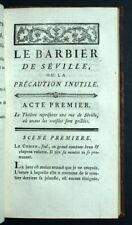 El Barbero de Sevilla O La Precaución Inútil 1780 Pieza Thétre Beaumarchais segunda mano  Embacar hacia Argentina