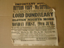 1860 antique playbill for sale  POOLE