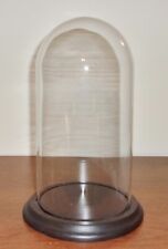 Display de vidro transparente cúpula Cloche com base de madeira marrom 11" x 5.5" e 7" base comprar usado  Enviando para Brazil
