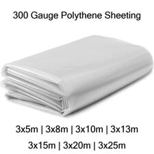3m Wide 300Gauge Greenhouse Polythene Plastic Sheeting Cover Insulation Film New for sale  Shipping to South Africa