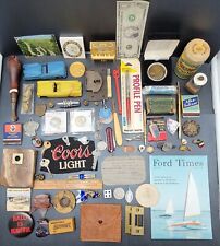 Antique Vintage Junk Drawer Lot Pins Tokens Keys Pens Lots of Misc for sale  Shipping to South Africa