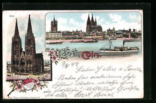 Litografia Cöln, Spartia rzeczna, Katedra 1897  na sprzedaż  Wysyłka do Poland