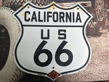 LARGE VINTAGE 1927 U.S. HIGHWAY ROUTE 66 PORCELAIN METAL SIGN CALIFORNIA STATE for sale  Shipping to Canada