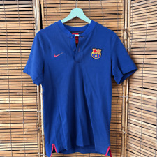 Usado, Camiseta polo auténtica camiseta Nike para hombre a rayas FC Barcelona azul marino pequeña (M60) segunda mano  Embacar hacia Argentina