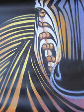 abstrakcyjne dzikie zwierzę afrykańska zebra duży obraz olejny płótno sztuka współczesna na sprzedaż  Wysyłka do Poland