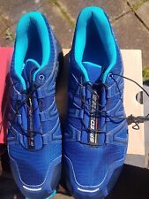 Tênis de corrida masculino tamanho UK 9 Salomon Speedcross 4 trilha azul fiorde academia azul marinho comprar usado  Enviando para Brazil