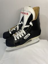 Patines de hockey de competición Bauer Premier para hombre 6D Canstar cuero negro vintage, usado segunda mano  Embacar hacia Argentina