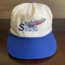 VTG Sunrise Marine Charger Bass Fishing Boat Snapback Trucker Hat Rope Cap, used for sale  Shipping to South Africa
