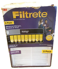Used, Filtrete Advanced True Hepa Room Air Purifier Filter B 2 Pack Allergen Bacteria for sale  Mobile