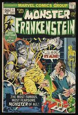 Frankenstein #1 Muito Bom 4.0 Mike Ploog Capa e Linda Arte! Marvel 1973 comprar usado  Enviando para Brazil