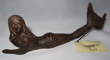 Escultura de sereia vintage de ferro fundido ~ Ferreiro George Shimek com Orig. Etiqueta comprar usado  Enviando para Brazil