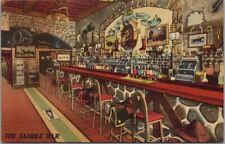 Cartão postal de linho c1940s NOVA YORK CITY RESTAURANTE JACK DELANEY "Saddle Bar" comprar usado  Enviando para Brazil