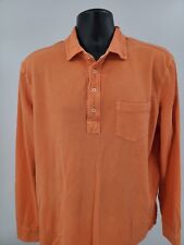 Camisa polo Ralph Lauren XL naranja manga larga malla pluma bolsillo para hombre * segunda mano  Embacar hacia Argentina