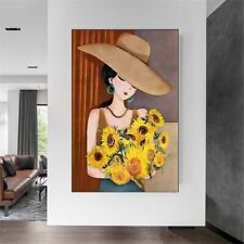 sunflower painting original acrylic framed for sale  Shipping to Canada