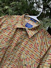 Camisa masculina PENDLETON Cowboy Southwestern AZTEC Pearl Snap LS Frontier Button GG comprar usado  Enviando para Brazil