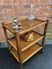 Antique Wooden Three Tier hostess Trolley Drinks Trolley Cocktail Display for sale  Shipping to South Africa