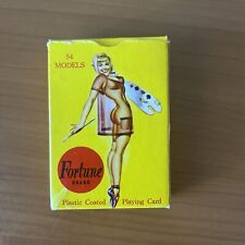 Unsealed Old 1950s Vintage Fortune Brand Playing Cards * No. 6354 PIN UP Nude, used for sale  Lynnwood