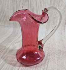 Cranberry glass frill for sale  Shipping to Ireland