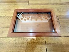 Vitrina de vidrio de madera para muebles artesanales Schantz 18" x 12" x 2", usado segunda mano  Embacar hacia Argentina