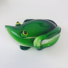Art Glass Frog Figurine/Paperweight. Green, used for sale  Shipping to South Africa