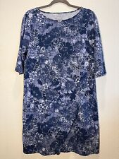 Vestido de malha J. JILL PUREJILL tamanho grande estilo envoltório azul (110) comprar usado  Enviando para Brazil