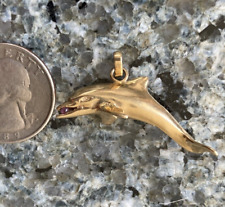 dolphin 14k pendant gold for sale  West Kingston