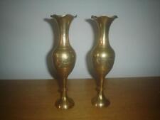 decorative 2 brass x vases for sale  UK