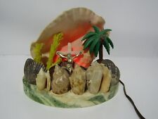 Vintage Kitch Conch Shell TV Lamp with Jesus on the Cross, used for sale  Shipping to South Africa