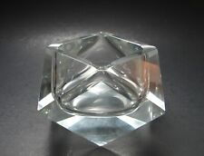 Cenicero de cristal transparente estilo Art Deco Flavio para Seguso facetado de vidrio transparente de Murano segunda mano  Embacar hacia Argentina